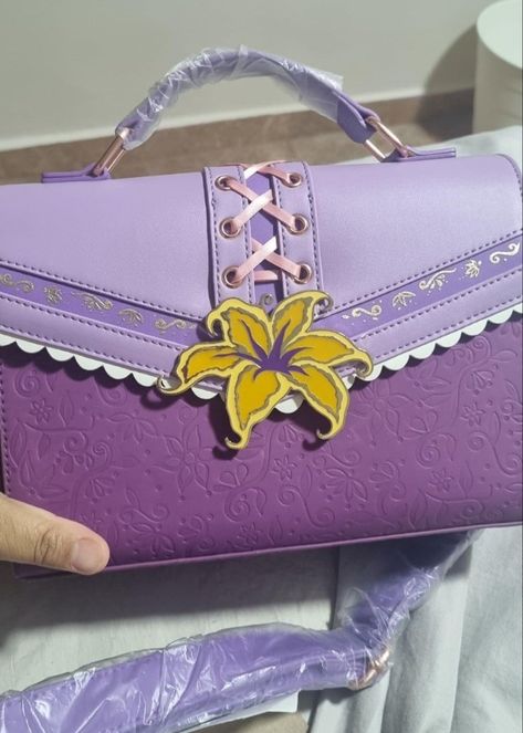 Rapunzel Cosplay, Loungefly Purse, Magic Flower, Flower Handbag, Tangled Rapunzel, Disney Rapunzel, Loungefly Bag, Disney Bag, Disney Tangled