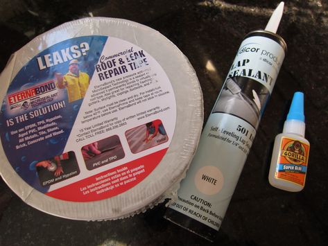 Pop-up Camper roof repair materials | Eternabond seam seal t… | Flickr Camper Roof Repair, Popup Camper, Repair Tape, Gorilla Glue, Pop Up Camper, Roof Repair, Bird Toys, Pop Up, Roof