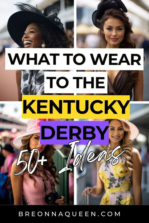 "Make a grand entrance at the Kentucky Derby with our diverse array of outfit ideas and tips for men and women. Whether you're drawn to classic tailoring or vibrant colors, find the ideal ensemble to celebrate Derby Day in style. #KentuckyDerbyOutfits #FashionForward #DerbyDayStyle" Derby Outfits Black Women, Derby Hats For Men, Women Derby Outfit, Black Kentucky Derby Outfit, Kentucky Derby Outfit For Women Plus Size, Derby Outfits For Women Black, Derby Fashion Women, Kentucky Derby Fashion 2024, Derby Outfits For Women 2024