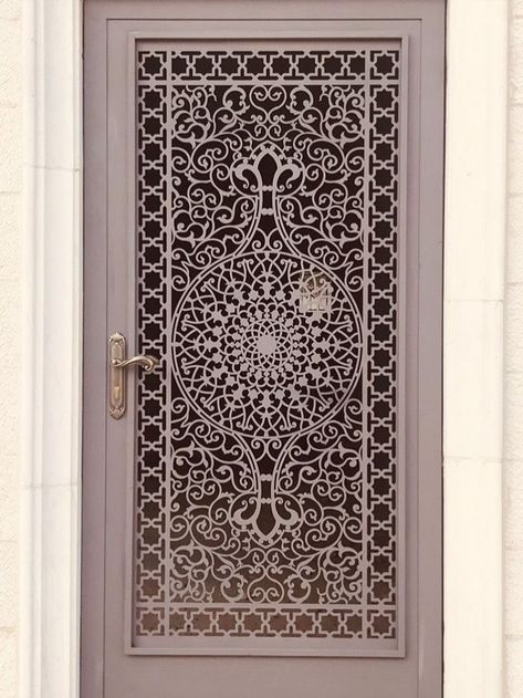 Jet Design, Jalli Design, Wrought Iron Front Door, Door And Window Design, House Front Door Design, Gate Designs Modern, Iron Front Door, Wallpaper Door, Grill Gate Design