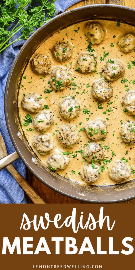 Meatballs In White Wine Sauce, Swedish Meatballs Sauce, Best Swedish Meatballs, Swedish Meatball Sauce, Ikea Meatballs, Mushroom Meatballs, Perfect Meatballs, Meatballs And Gravy, Cream Gravy