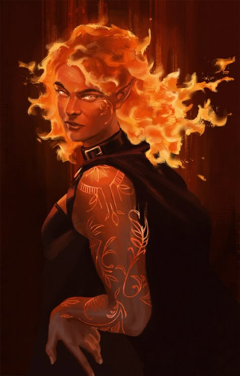 Exandria Unlimited, Fire Genasi, D D Races, Fallen Order, Dnd Character Art, Pathfinder Character, Critical Role Fan Art, Best Characters, Dnd Art