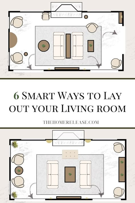 OMG, this guide transformed my living room planning! If you need layout tips for your new place, you’ve got to check this out! Lower Living Room Ideas, Wide Family Room Layout, 20x20 Living Room Furniture Layout, Furniture Layout For A Long Narrow Living Room, How To Style A Living Room Layout, Large Living Room Space Ideas, Long Living Room Set Up, Double Lounge Layout, Large Living Room Dining Room Combo