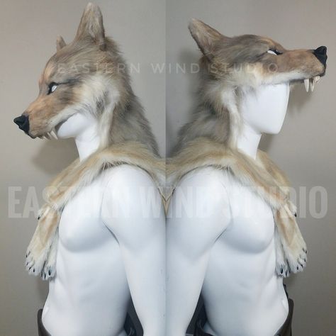 Wolf Headdress, Wolf Costume, Wolf Mask, Cool Masks, Masks Art, Fantasy Clothing, Fantasy Fashion, Character Outfits, Larp