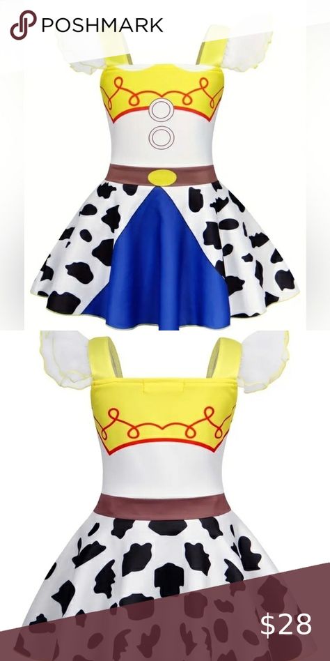 Girls 5-6 Toy Story Jessie Dress Halloween Costume Diy Jessie Toy Story Costume, Jessie Toy Story Costume, Toy Story Costume, Toy Story Jessie, Toy Story Costumes, Jessie Toy Story, Pretty Halloween Costumes, Cute Couple Halloween Costumes, Pretty Halloween