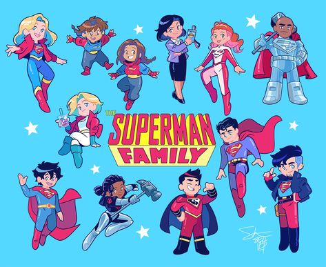 Superman Family Fanart, Superman Oc, Heroic Age, Super Family, Superman Family, Superman Art, Arte Dc Comics, Dc Comics Artwork, Dc Comics Characters