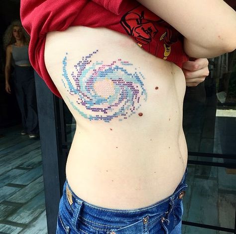 There might be nothing cooler than this. Tattoos Galaxy, Turkish Tattoo, Tattoos Space, Tattoos Fish, Galaxy Tattoos, Tattoos Owl, Tattoos Abstract, Cross Stitch Tattoo, Pixel Tattoo