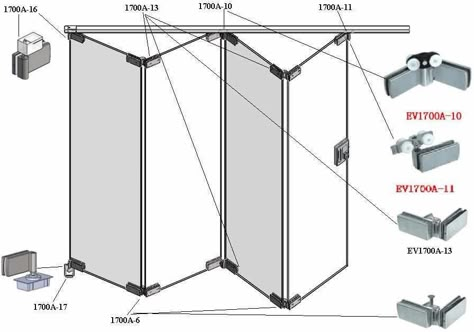 Source Glass folding door hardware folding door on m.alibaba.com Folding Door Hardware, Door Folding, Folding Doors Interior, House Window Design, Folding Glass Doors, Bi Fold Door, Sliding Folding Doors, Folding Door, Door Fittings