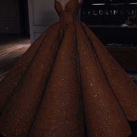 Dark Brown Ball Gown, Brown Sweet 16 Dress, Korean Ball Gown, Evie Grimhilde, Brown Prom Dress, Purple Homecoming, Recital Dress, Colored Wedding Gowns, Purple Homecoming Dress