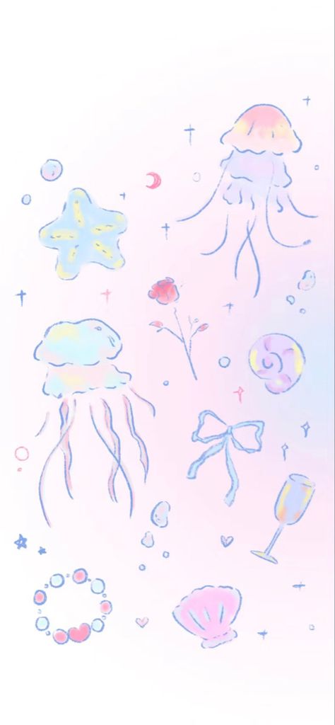 Cute Wallpapers Jellyfish, Jellyfish Aesthetic Wallpaper, Cute Jellyfish Wallpaper, Loopy Wallpaper, Jellyfish Wallpaper Aesthetic, Simple Jellyfish Wallpaper, Jelly Fish Wallpaper, Jellyfish Background Aesthetic, Aesthetic Jellyfish Wallpaper