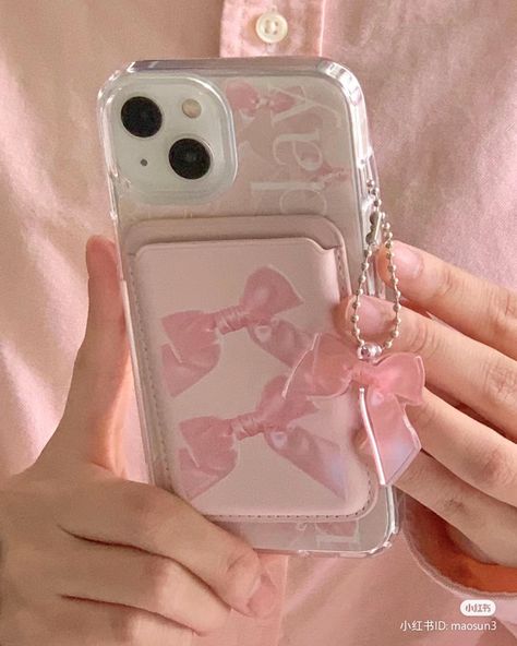 Korean Phone Cases, Pink Lipgloss, Luxury Iphone Cases, Iphone Case Collection, Cute Ribbon, Pink Lifestyle, Girly Phone Cases, Iphone Obsession, Pretty Iphone Cases