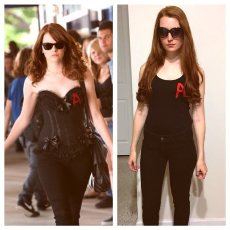 Emma Stone costume from Easy A Easy A Outfits, Super Easy Halloween Costumes, Halloween Costumes You Can Make, Meme Costume, Halloween Coustumes, Last Minute Costumes, Cheap Halloween, Last Minute Halloween Costumes, Easy Costumes