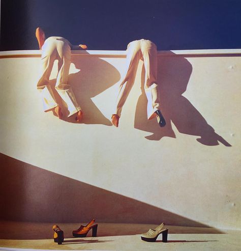 He shot ad campaigns for Chanel, Charles Jourdan, Pentaxand Bloomingdale's. (Guy Bourdin, 1975. Charles Jourdan's shoes ad campaign.) Guy Bourdin Photography, Campaign Photography, Guy Bourdin, Edward Weston, Charles Jourdan, Alfred Stieglitz, Swim Brands, History Of Photography, Fashion Photography Inspiration