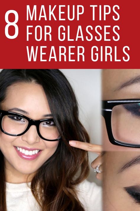 Eye Makeup For Eyeglass Wearers, Makeup Tips For Glasses, Makeup With Glasses Tutorial, Eye Makeup With Glasses, Apply Makeup Step By Step, Makeup For Glasses Wearers, Glasses Eye Makeup, Makeup For Glasses, Makeup With Glasses