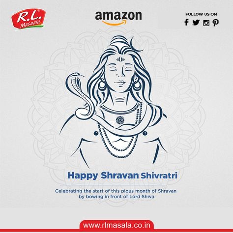 May the blessings of Lord Shiva bring you peace, prosperity, and happiness not just on Sawan Shivratri but throughout your life. Wishing you a blessed and joyful Sawan Shivratri!🕉️🙏 . . . #SawanShivratri🔱#Blessings #shivratri2023 #shivratrispecial #sawanmonth #Sawan2023 #happiness #lordshiva #mahadev #mahashivratri #bholenath #Sawan2023 #Blendedspice #groundspices #RLMasala Shravan Month Wishes, Shiva Ratri, Sawan Shivratri, Happy Sawan, Shravan Month, Happy Maha Shivratri, Navratri Wishes, Hanuman Ji Wallpapers, Creative Post