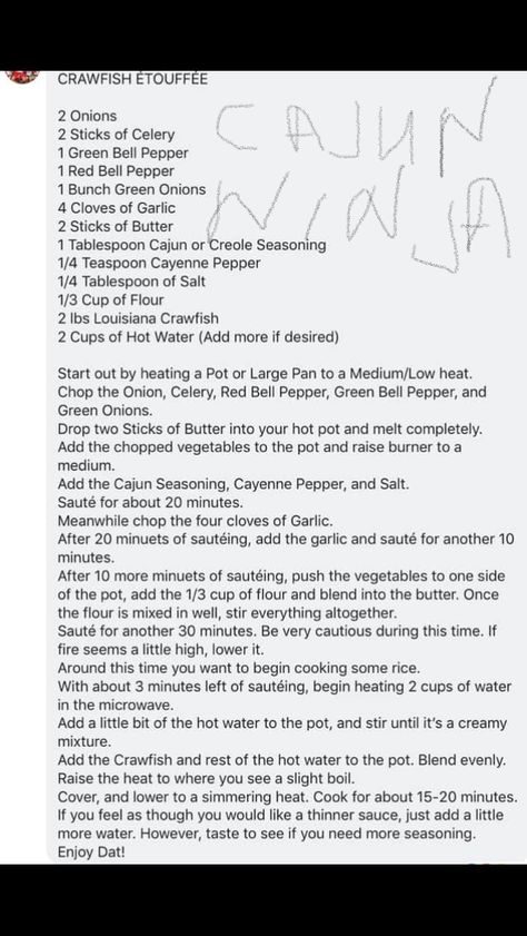 Cajun Ninja  Crawfish Etoufee Crawfish Etoufee Cajun Ninja, Authentic Crawfish Etoufee, Cajun Ninja Crawfish Fettucine, Cajun Ninja Crawfish Etouffee, Cajun Crawfish Etoufee, Crawfish Étouffée, Creamy Crawfish Etoufee, Crawfish Etoufee Easy, Easy Crawfish Etoufee Recipe