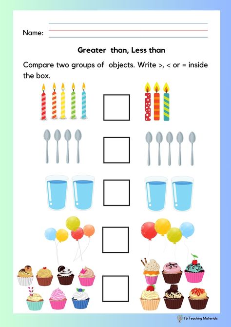 Less Than Greater Than Kindergarten, Greater Than Less Than Preschool, Greater Than Worksheets Kindergarten, Greater Than Less Than Equal To Worksheets For Kindergarten, Greater Or Less Than Worksheets, Number Names 1-50 Worksheet, Greater Than Less Than Worksheets Kindergarten, Grater And Less Than Worksheet, Comparing Sets Kindergarten