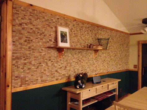 I wonder if a wine cork wall would also act as a sound buffer. Cork Tiles Ideas Wall Art, Cork Mirror, Cork Ceiling, Cork Walls, Cork Keepsake, Cork Kitchen, Wine Cork Wall Decor, Wine Cork Wall, Kitchen Wall Ideas