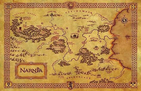 Amazon.com: Narnia Map Illustration - Fantasy Chronicles of Narnia Home Decor Fantasy Poster Print (11x17 inches): Posters & Prints Narnia Map, Map Of Narnia, Middle Earth Map, The Chronicles Of Narnia, Fantasy Posters, Large Art Prints, Chronicles Of Narnia, Fantasy Map, Map Canvas