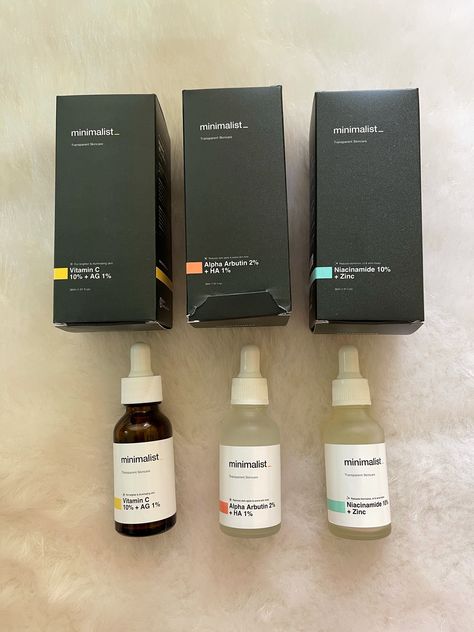 Minimalist Alpha Arbutin, Vitamin C and Niacinamide Serums Review Alpha Arbutin Serum, Indian Skincare, Vitamin C And Niacinamide, Minimalist Skincare, Post Acne Marks, Skincare Blog, Vit C, Alpha Arbutin, Aloe Vera Juice