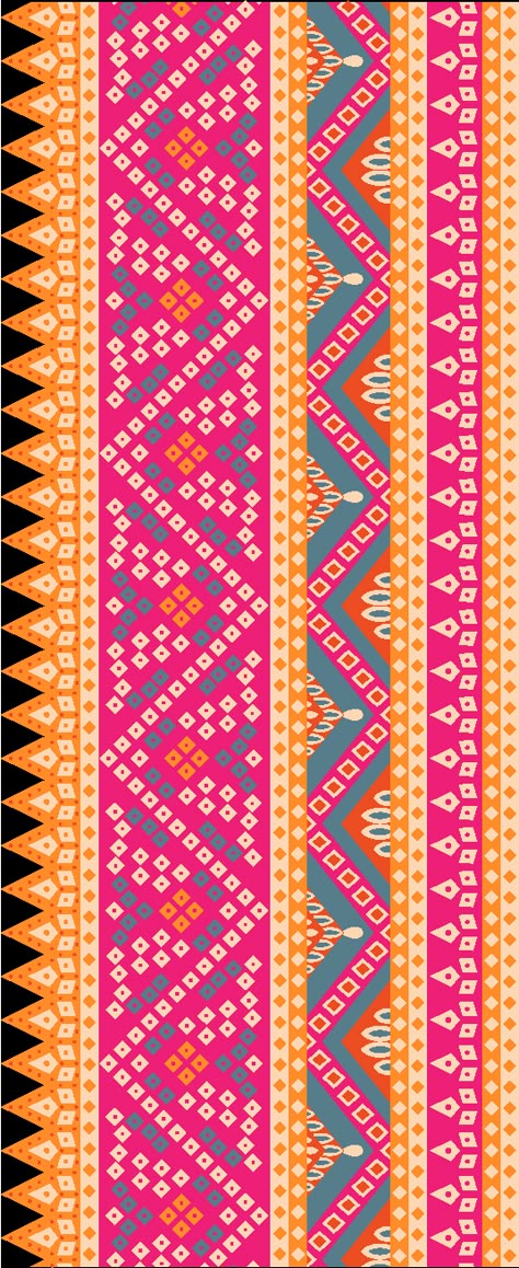 Bandhani Textile Design, Bandhani Border Pattern, Chunari Print Kurti Design, Bandhani Designs Pattern, Bandhani Print Pattern, Boder Patten, Chunri Border, Chunri Motifs, Bandhani Border