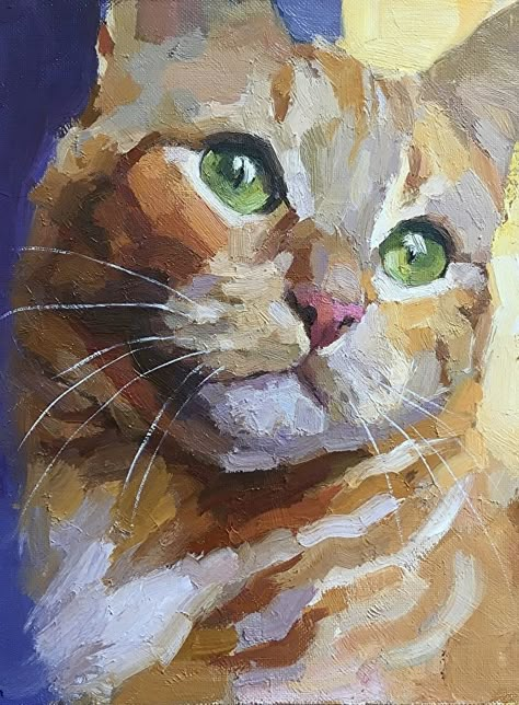 Katya Minkina - Portfolio of Works: Pets/Commissions Katya Minkina, 강아지 그림, Cat Artwork, Watercolor Cat, Cat Portraits, Cat Painting, Cat Drawing, Original Fine Art, Animal Paintings