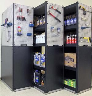 Shelving For Storage, Garage Basement, Mobile Shelving, Shop Storage, Shop Organization, Shelving Systems, Network Solutions, Woodworking Videos, Garage Workshop