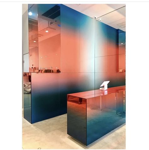 gradient #design #interiors #spaces Gradient Interior Design, Gradient Design, Retail Interior, Environmental Design, Booth Design, Shop Interior, Commercial Interiors, Interior Furniture, Retail Design