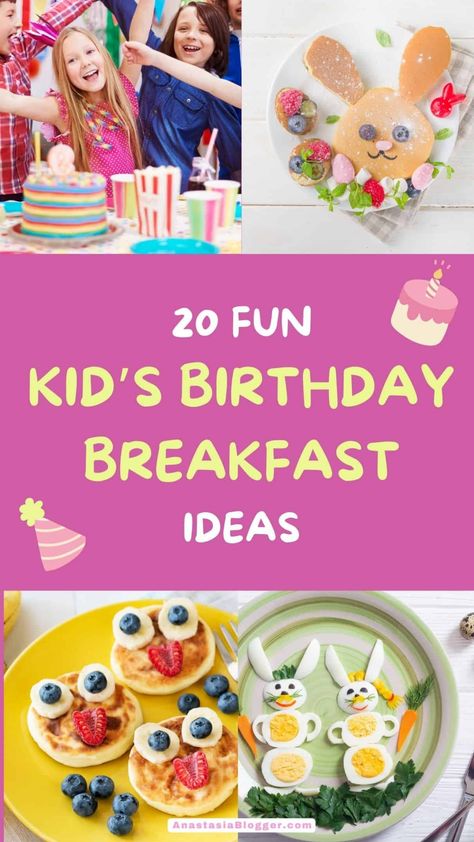 Start the celebration right! 20 fun birthday breakfast ideas for kids, making their day even more special. 2nd Birthday Breakfast Party, Food Ideas For Morning Birthday Party, Birthday Breakfast Ideas For Kids, Brunch Birthday Party Ideas Kids, Toddler Birthday Breakfast, Brunch Kids Birthday Party, Breakfast Birthday Party For Kids, Two Year Old Breakfast Birthday, Kids Brunch Birthday Party