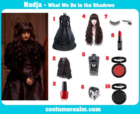 What We Do In The Shadows Halloween Costume, Nadja Costume What We Do In The Shadows, Nadja Halloween Costume, Nadja Makeup What We Do In The Shadows, Nadia What We Do In The Shadows Costume, What We Do In The Shadows Cosplay, Nadia Costume, Lazlo And Nadja Costume, Nadja What We Do In The Shadows Makeup