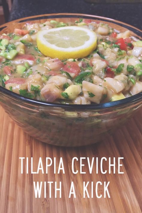 Ceviche Recipe Fish, Tilapia Ceviche, Ceviche Recipe Mexican, Chicken Pozole Recipe, Summer In Texas, Chicken Pozole, Pozole Recipe, Fish Marinade, Ceviche Recipe