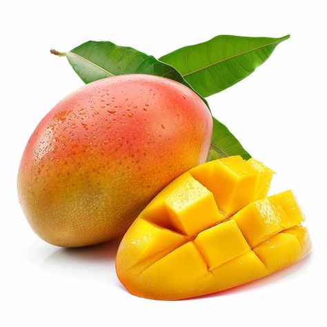 Mango fresh organic fruit fruit cuts isolated on white background Apple Mango Fruit, Mango Photography Fruit, Mango Aesthetic Fruit, Mango Aesthetic, Yellow Mango Background, Mango Images Fruit, Mango Images, National Fruit Mango, White Backround