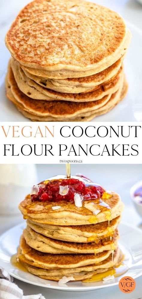 Buckwheat Pancakes Gluten Free, Pancakes Nutella, Vegan Pancake Recipes, Coconut Flour Pancakes, Pancakes Vegan, No Flour Pancakes, Coconut Flour Recipes, Buckwheat Pancakes, Gluten Free Pancakes