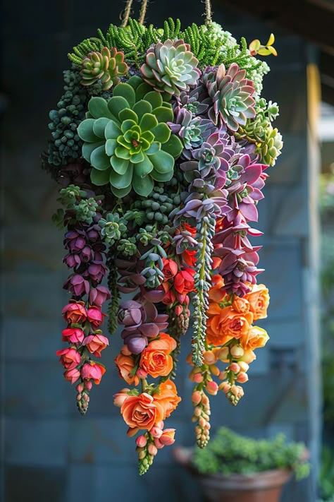 Impress your guests with these incredible succulent chandelier ideas! Whether you're a DIY enthusiast or prefer a ready-made option, these 12 designs are sure to inspire. Read more to find the perfect piece for your home. Don't forget to save it! Succulents Hanging, Succulent Garden Design, Succulent Garden Diy, Succulent Gardening, Inspire Me Home Decor, Cactus And Succulents, Succulents Garden, Plant Life, Garden And Yard