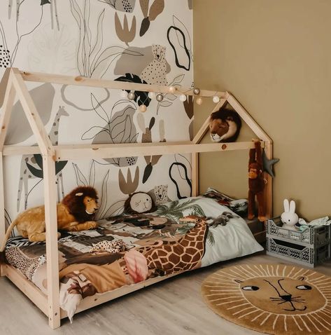 Toddler Bed Ideas, Jungle Bedroom Theme, Son Bedroom, Theme Bedroom, Kids Rooms Diy, Boy’s Room, Safari Jungle, Baby Room Design, Jungle Theme