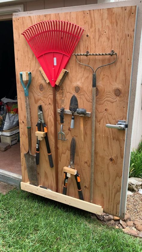 Looking for creative ways to organize your garden tools? Check out our top 10 ideas for garden tools organization! From DIY storage solutions to clever organization hacks, we've got you covered. Say goodbye to clutter and hello to a tidy garden shed with these innovative tips. Get inspired and start organizing your garden tools today! Tack Shed Ideas Storage, Storage Shed Interiors, Tractor Storage Ideas, Atv Storage Ideas, Organize Shed Ideas, Lawn Chair Storage Garage, Rake Storage, Garden Tools Organization, Garden Shed Organization