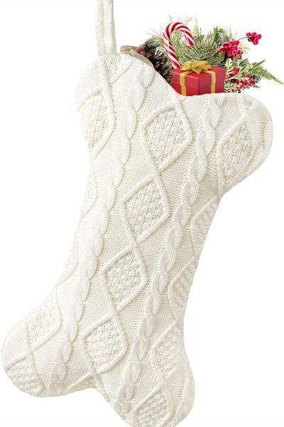 These unique xmas dog stockings are made of soft, plush yarn material with classic knit pattern, thick and with good elastic function, and beautiful handmade style, elegant and stylish. Dog Stocking Stuffers, Burlap Christmas Stockings, White Christmas Stockings, Fleece Dog Coat, Dog Christmas Stocking, Pet Stockings, Dog Stocking, Christmas Dog Collar, Christmas Fireplace Decor