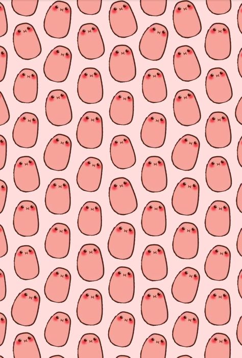 Kawaii potato wallpaper -Şevval- Cute Potato Wallpaper, Potato Background, Potato Wallpaper, Potato Aesthetic, Potato Drawing, Pink Potato, Love Quotes For Him Deep, Red Wallpapers, Kawaii Potato