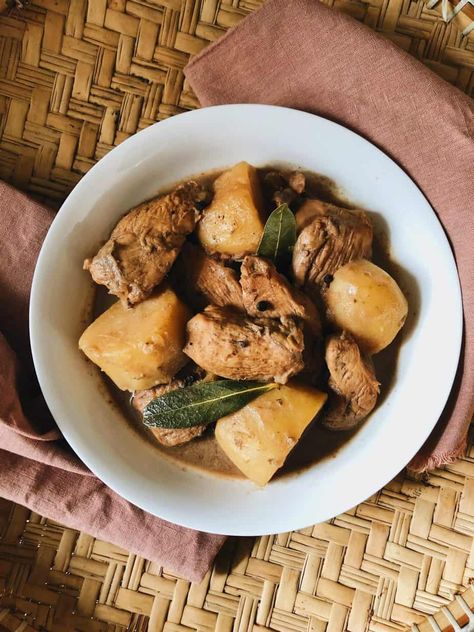 Filipino Chicken Adobo - Whisper of Yum Chicken Adobo Recipe Easy, Whisper Of Yum, Chicken Adobo Filipino, Filipino Pork Adobo, Pork Adobo Recipe, Chicken Adobo Recipe, Recipe With Potatoes, Filipino Chicken Adobo, Pork Adobo