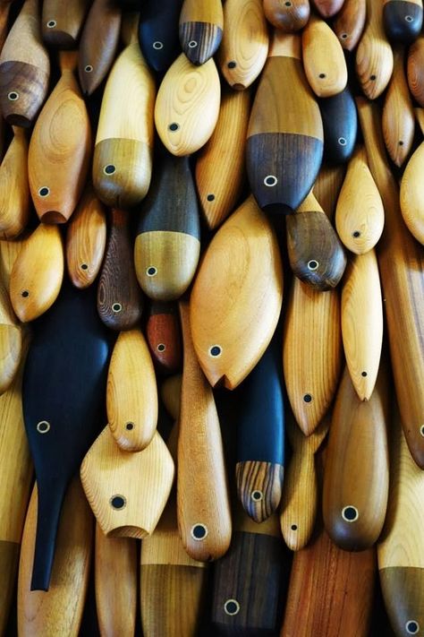 Wooden Fish Pile Unique Fish, Wooden Fish, Xiamen, Whittling, Fish Art, Wood Toys, Wooden Spoons, Dremel, Woodworking Crafts