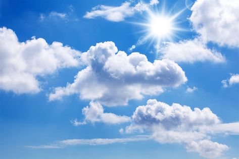 Sunny Blue Sky White Clouds | AJ Wallpaper Picture Cloud, Images Of Sun, Blue Sky Photography, Blue Sky Wallpaper, Sky Day, Nature Background Images, Blue Sky Clouds, Sky Images, Download Hair