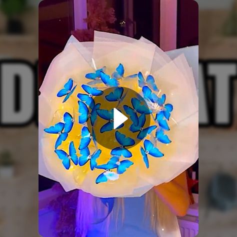 DIY Butterfly Bouquet! 💙 - DIY That | Snapchat Butterfly Bouquet Diy, Best Life Hacks, Butterfly Bouquet, Snapchat Video, Diy Butterfly, Diy Bouquet, Useful Life Hacks, Best Life, Do It Yourself