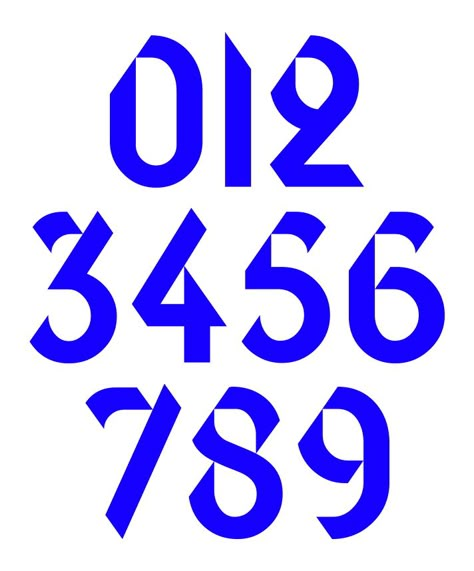 3 Typography Number, Blackletter Numbers, Typography Numbers Design, Number Graphic Design, Logo With Numbers, P Typography, 7 Typography, Typography Numbers, Number Typography