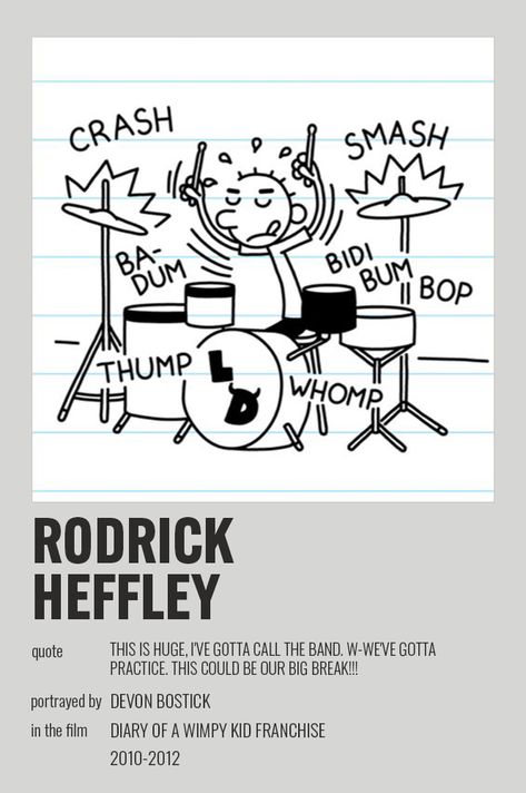 Loaded Diper Poster, Loded Diper Poster, Rodrick Rules Poster, Rodrick Heffley Cartoon, Rodrick Rules, Rodrick Heffley, Devon Bostick, Food Art Photography, Kids Diary