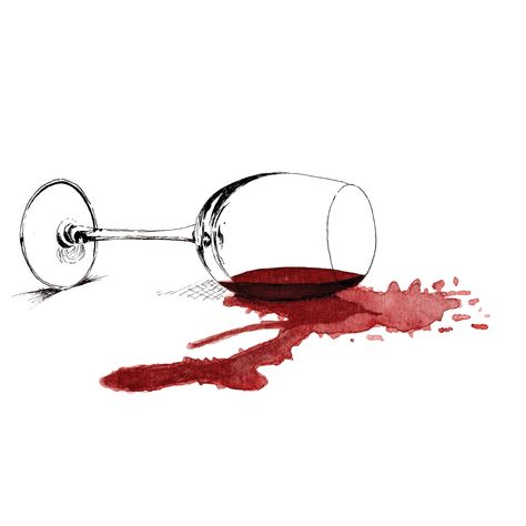 My interpretation of the word "Empty" that I drew for Inktober 2022. What do you think? Tell me in the comment. You can find all different kind of products with this design in my Redbubble shop linked here. Wine Glass Spilling Drawing, Spilled Wine Glass Drawing, Broken Wine Glass Sketch, Watercolor Art Wine, Red Wine Drawing, Glass Of Wine Aesthetic, Wine Art Illustration, Wine Bottle Aesthetic, Vino Aesthetic