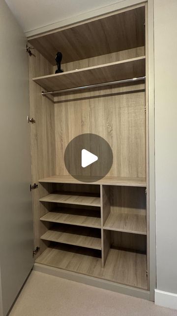 Prestige media walls and panelling on Instagram: "Few clips from a recent wardrobe build 🫡  We usually showcase our media wall work, but we also specialize in all kinds of home improvements. Stay tuned for more updates, and if you need any help with your home projects, drop us a DM ☑️  . . . #builtinwardrobe #homeimprovement #home #carpentry #carpentrytips #homeinterior" Wall Cubords Bedroom, Building Cupboards Bedroom, Homemade Built In Wardrobe, Mdf Closet Diy Built Ins, Built In Wardrobe Ideas, Built In Closet Wall Bedroom Armoires & Wardrobes, Bedroom Built In Wardrobe, Closet Built Ins, Closet Renovation