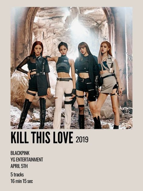 minimal aesthetic polaroid album poster for the kill this love ep by blackpink Polaroid Album, Aesthetic Polaroid, Black Pink Background, Love Poster, Minimal Poster, Pink Posters, Love Posters, Minimal Aesthetic, Yg Entertainment