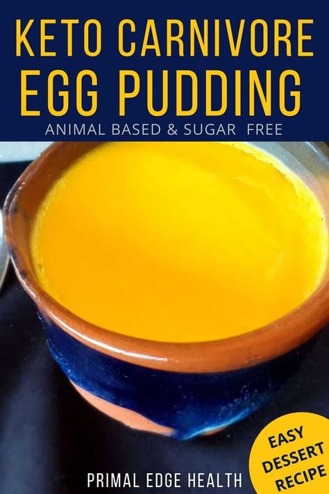 Carnivore Egg Pudding Recipe Carnivore Dessert, Egg Pudding Recipe, Egg Pudding, Sugar Free Desserts Easy, Keto Carnivore, Easy Meals For One, Carnivore Recipes, Low Oxalate, Animal Based