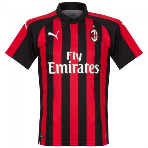 Camiseta del AC Milan 2018-2019 Local #home #shirt #acmilan #serieA #italia #italy #calcio #tshirt #shirt #maillot #trikot #maglia #jersey #camiseta #remera #remera #playera #casaca #polera #camisa #Футболка #T-shirt #Tişört #تی‌شرت #티셔츠 #T裇 #maglietta #samarreta #Lheiney-T #الرجعية #レトロ  #复古 #복고풍의 Cr7 Messi, A.c. Milan, Messi Neymar, Football Kits, Ac Milan, Football Jerseys, Neymar, Milan, Sports Jersey