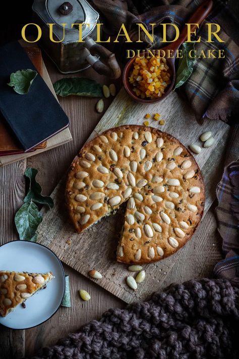 Outlander: Dundee Cake recipe Elvish Food, Bridies Recipe, Tavern Recipes, Literary Recipes, Dundee Cake Recipe, Food From Movies, Feast Of Starlight, Fantasy Recipes, Outlander Recipes